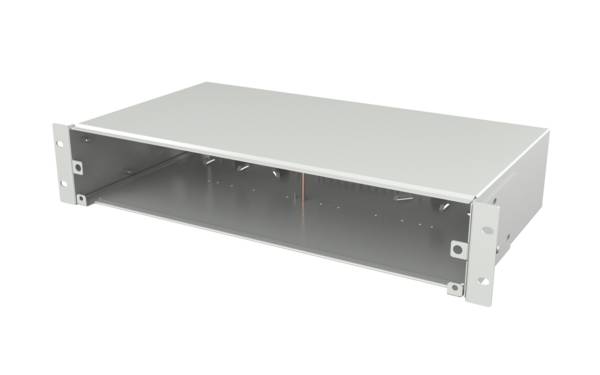 EFB Elektronik Spleißbox ausziehbar 2HE ohne Frontblende unbestückt grau (VSB2HE-A-GR)-0