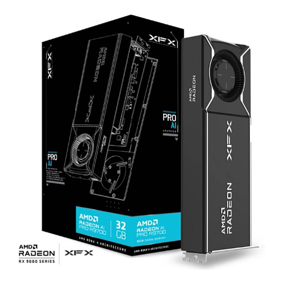 XFX AI PRO R9700 32GB GDDR6 RX-97XPROAIY retail - 32.768 MB - GDDR6-0