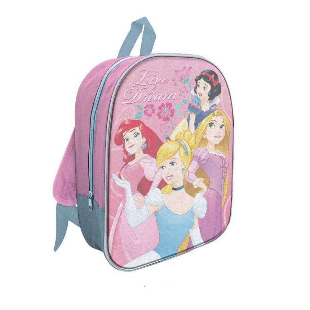 Zaino Zainetto In Tessuto Principesse 32cm Con Zip Per Scuola Asilo Tempo Libero 672835a --0