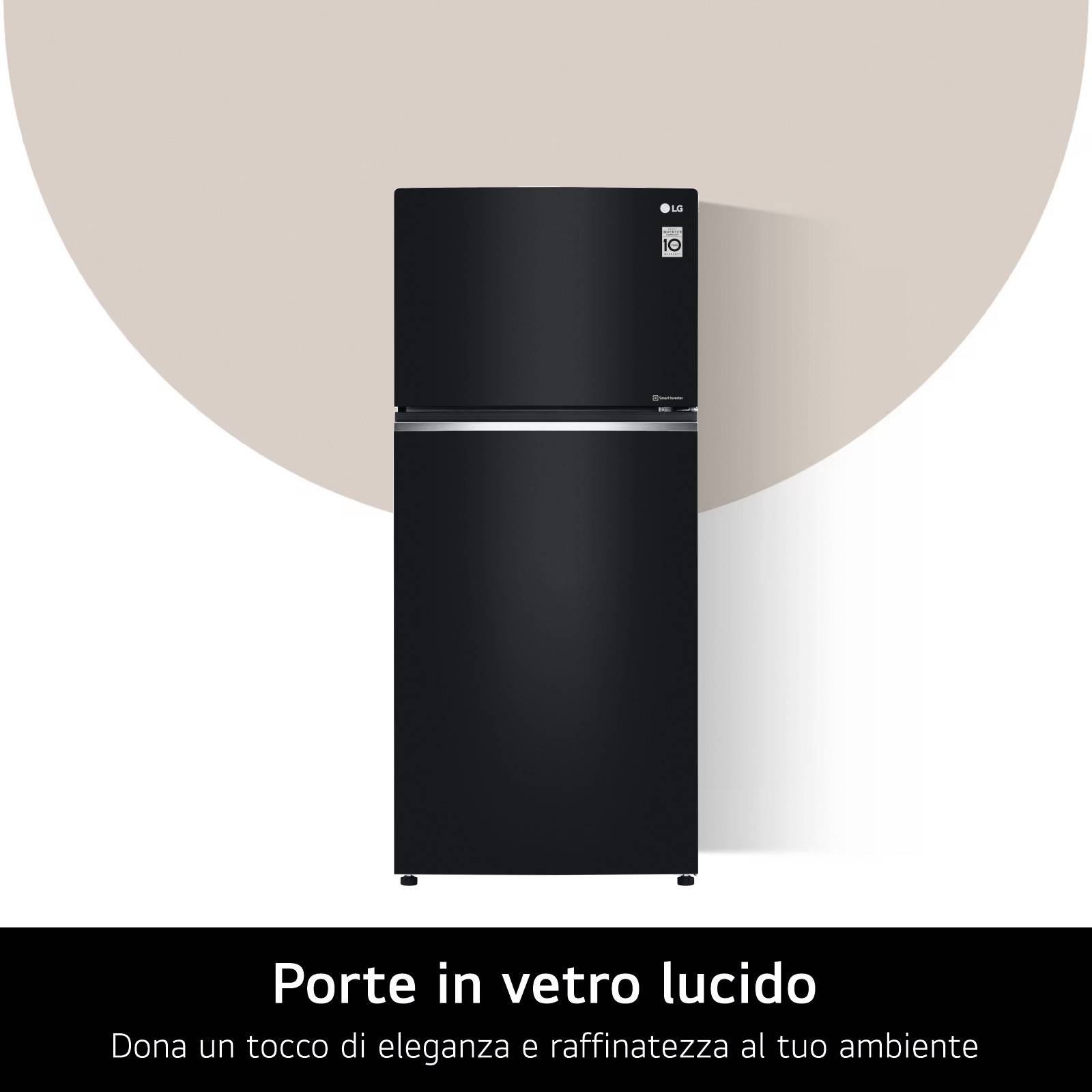 LG GTB744BMBED Frigorifero doppia porta, Classe E, 506L, Porte in vetro, Door Cooling,Nero-2