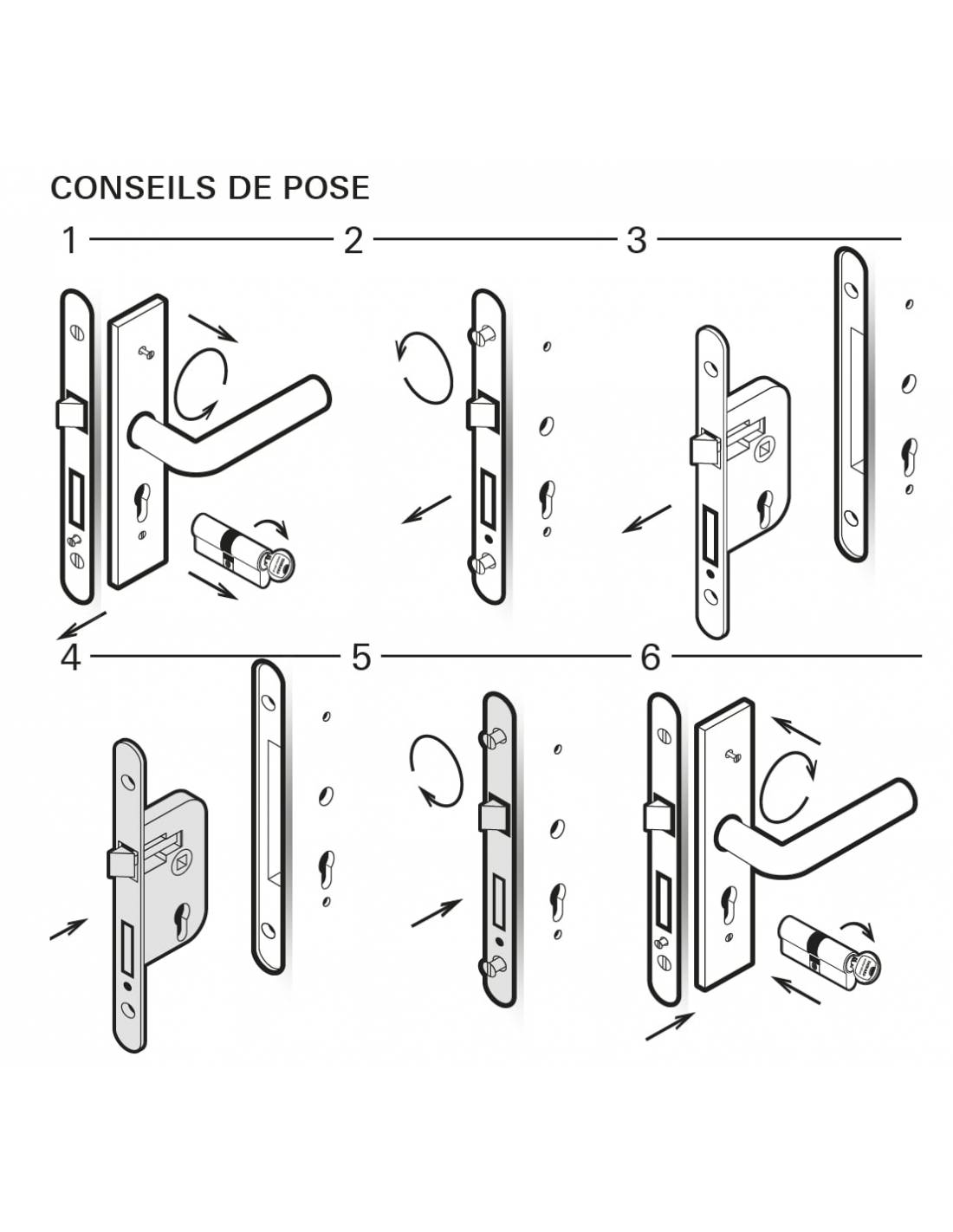 Cassa serratura con asse 20 mm, cilindro e rullo, L 36 mm – THIRARD-2