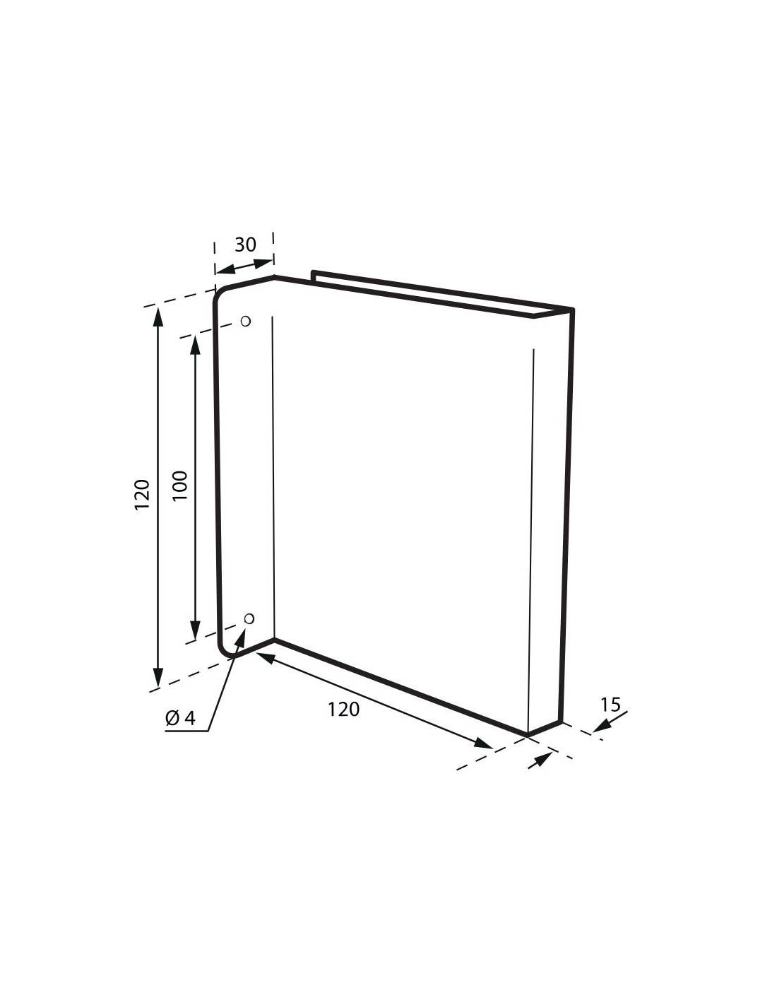 Targa segnaletica >, acciaio inox spazzolato, 120 x 120 mm, con bordo ripiegato – THIRARD-2
