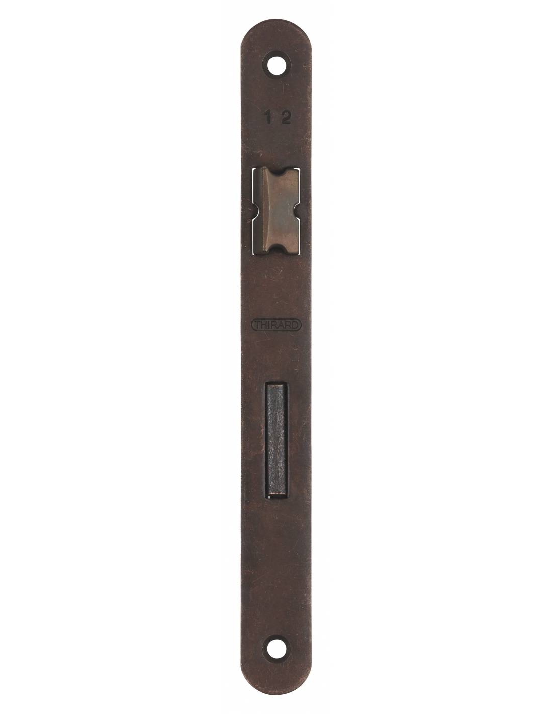 Serratura patent versione BR, asse 45 mm, interasse 70 mm, frontale bronzo, 1 chiave – THIRARD-4