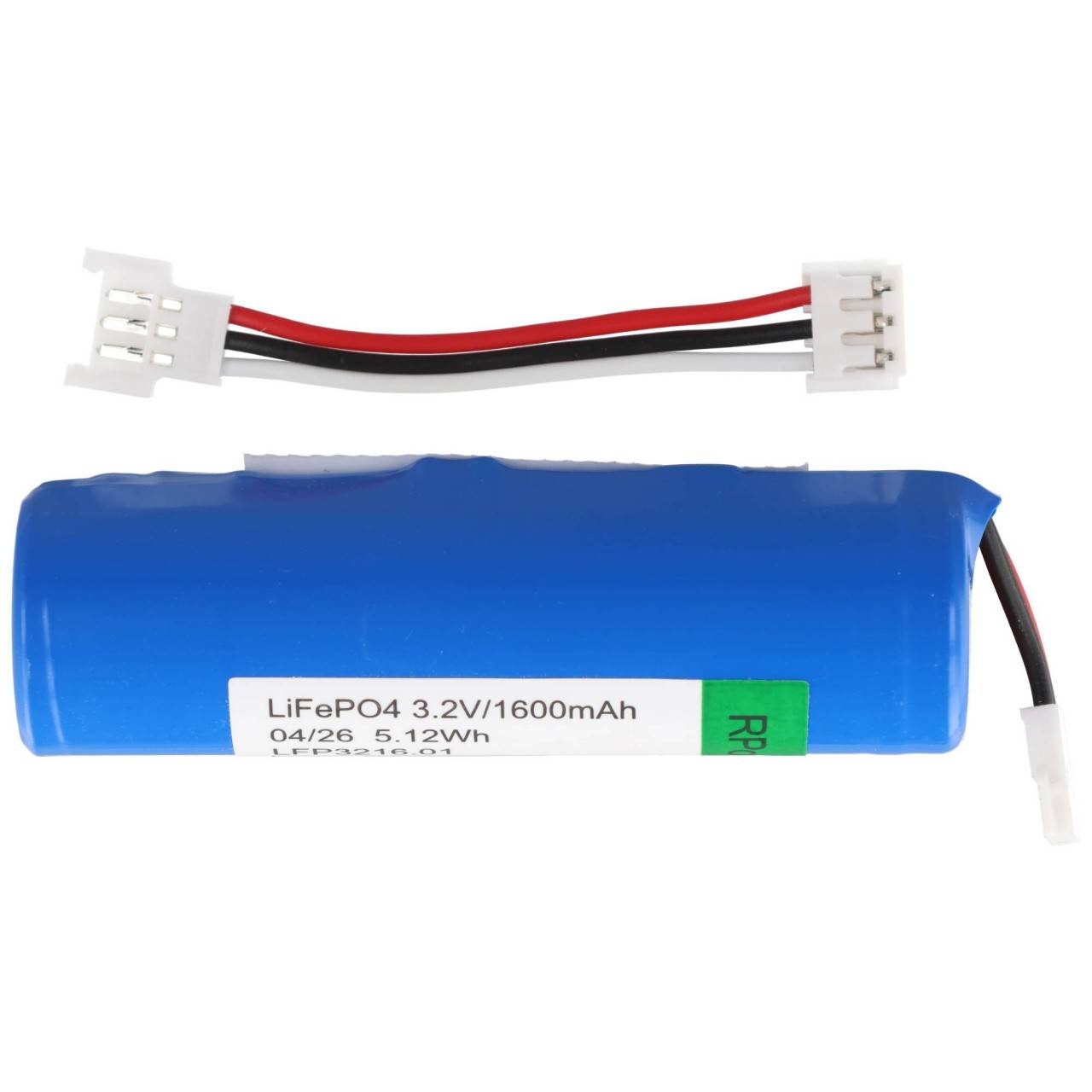 Batteria originale RPower LiFePO4 LFP3216.01 per illuminazione di emergenza e sicurezza, 3,2 V 1,6 Ah-3
