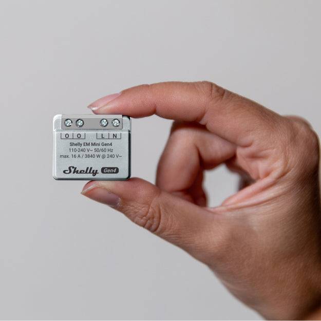 Shelly EM Mini Gen4 Misuratore Energia Compatto 16 A, Wi-Fi, Zigbee, Bluetooth e Matter-1