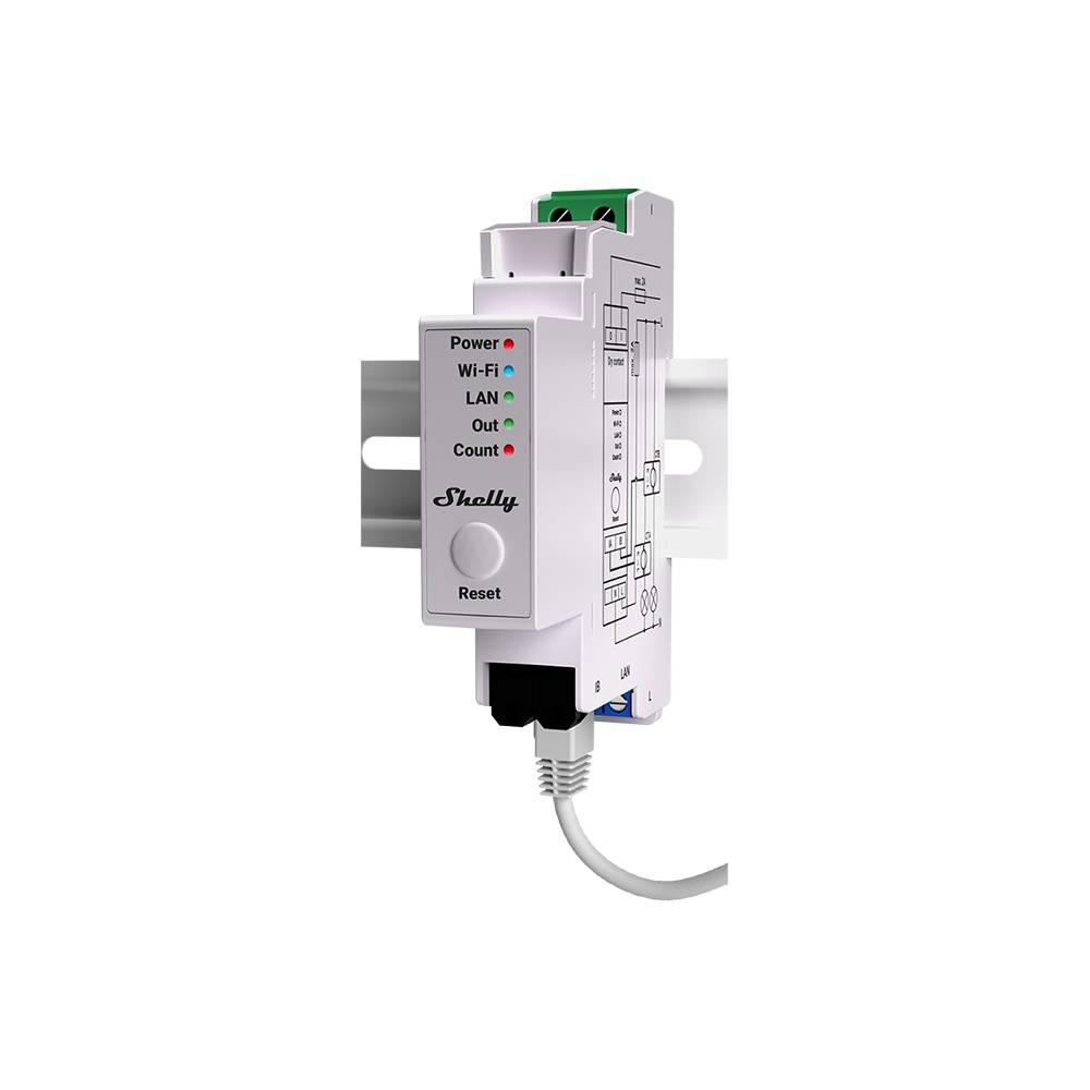 Shelly Pro EM-50 Misuratore Energia Professionale Monofase 50 A, Wi-Fi, LAN e Bluetooth-0