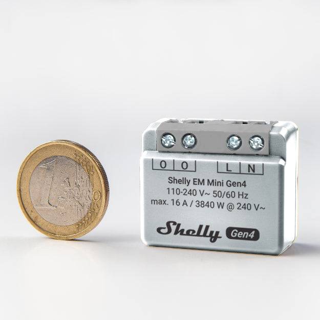Shelly EM Mini Gen4 Misuratore Energia Compatto 16 A, Wi-Fi, Zigbee, Bluetooth e Matter-2