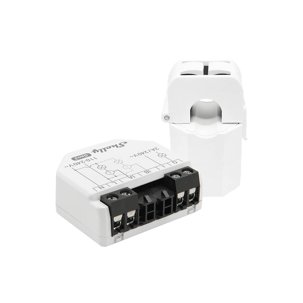 Shelly EM Gen3 + Pinza 50A Misuratore Energia Monofase Wi-Fi e Bluetooth con Trasformatore di Corrente-0