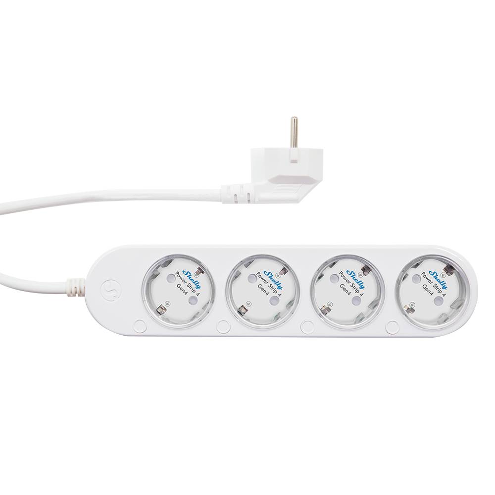 Shelly Power Strip 4 Gen4 White Multipresa Smart 4 Prese, Wi-Fi, Zigbee, Bluetooth, Matter e Misurazione-0
