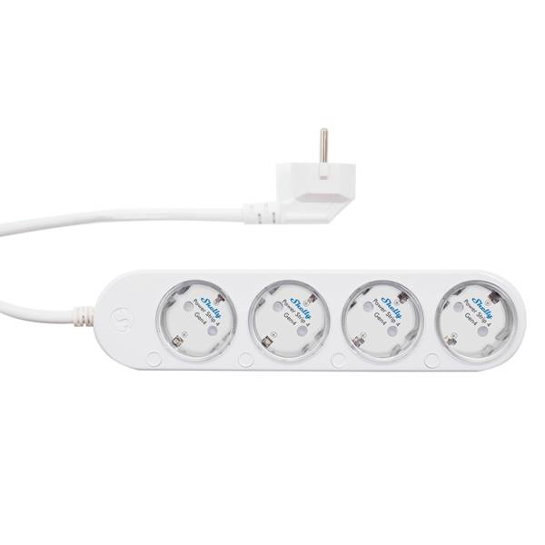 Shelly Power Strip 4 Gen4 White Multipresa Smart 4 Prese, Wi-Fi, Zigbee, Bluetooth, Matter e Misurazione