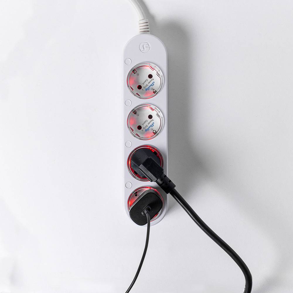 Shelly Power Strip 4 Gen4 White Multipresa Smart 4 Prese, Wi-Fi, Zigbee, Bluetooth, Matter e Misurazione-1