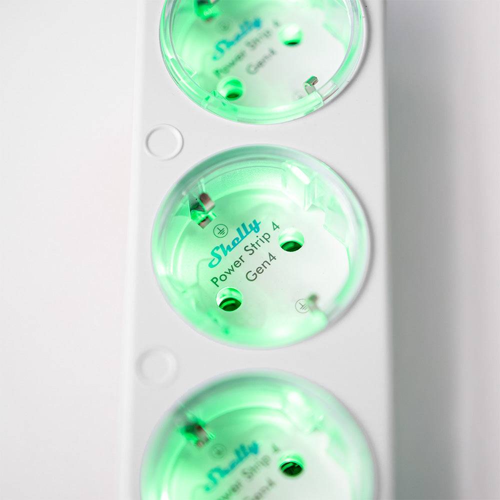 Shelly Power Strip 4 Gen4 White Multipresa Smart 4 Prese, Wi-Fi, Zigbee, Bluetooth, Matter e Misurazione-2