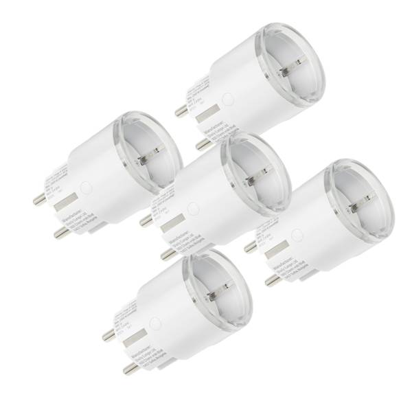 Shelly Plug S Gen3 MTR White Pack 5 Prese Smart Matter con Misurazione Energia, Wi-Fi e Bluetooth