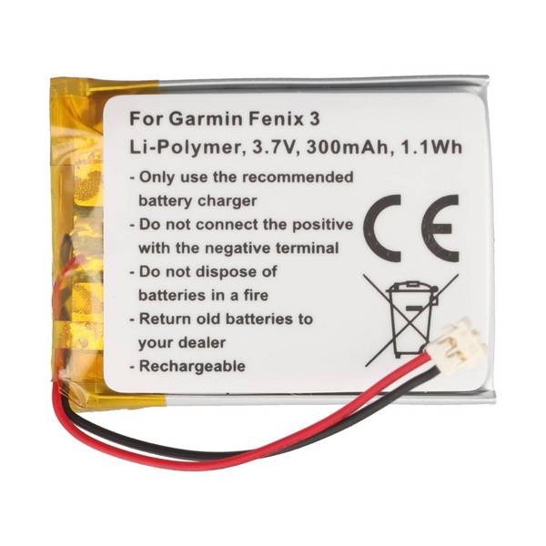 Batteria compatibile con Garmin Fenix 3 e Fenix 3 HR – Batteria di ricambio compatibile con 361-00034-02, 3,7 Volt...