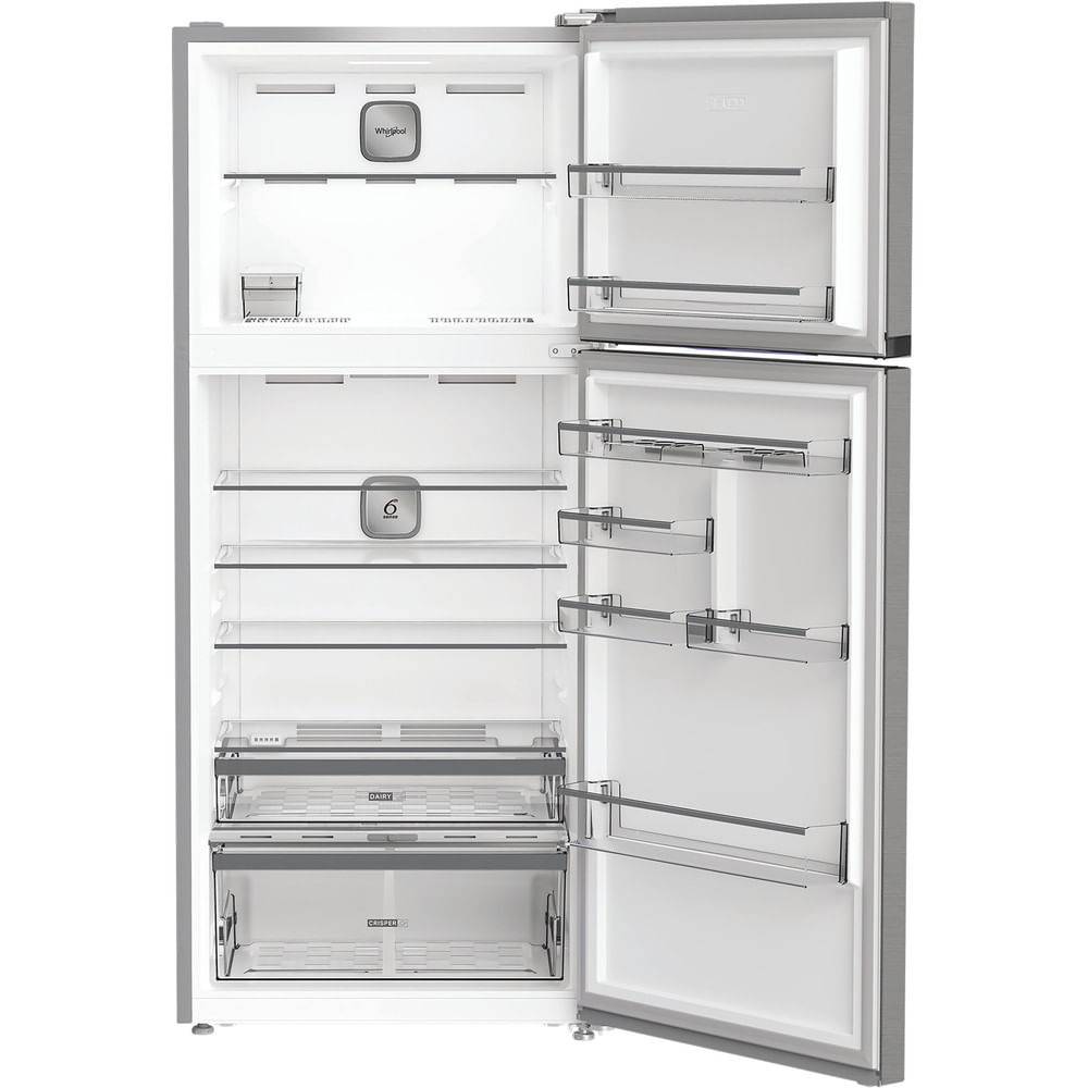 Whirlpool WHD2 6552 X4E Frigorifero doppia porta a libera installazione, Dual no frost, 78cm, Classe E, Pearl Inox, 37 d-2