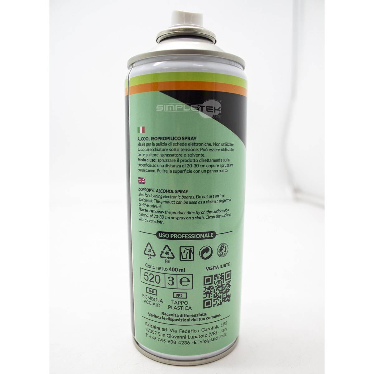 Alcool Isopropilico Puro 100% Spray Pulizia Disinfettante Circuiti Ultrasuoni-2