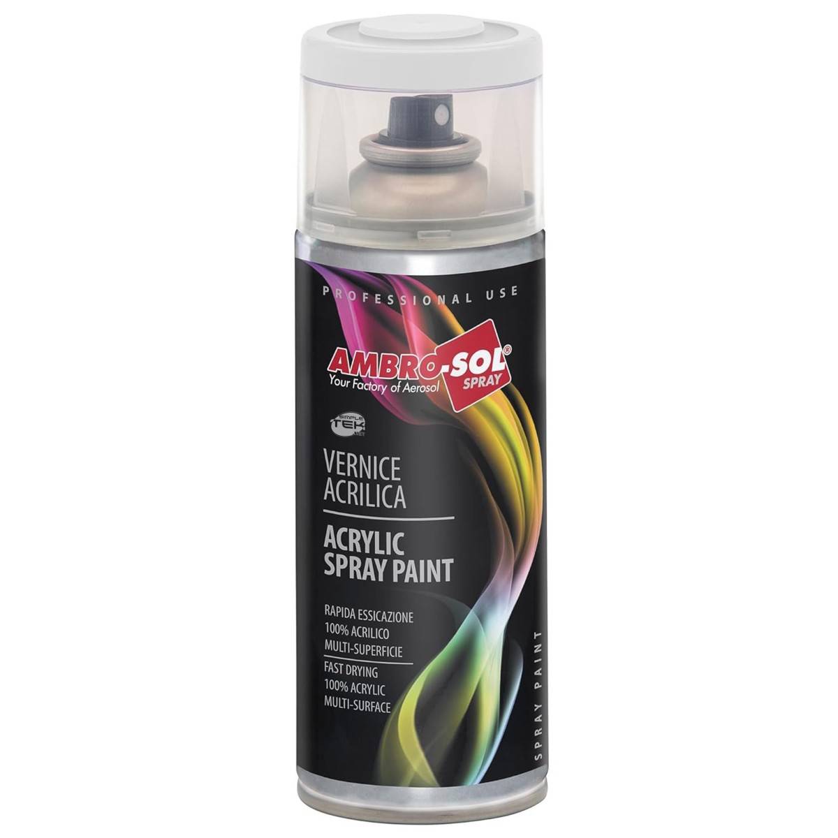 6x Bomboletta Spray Vernice Smalto Acrilico Bianco Satinato 9010 Interni Esterni-2