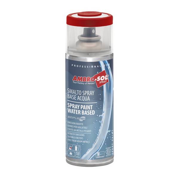 Vernice Spray A Base Acqua Rosso Fuoco Smalto Metallo Legno Plastica