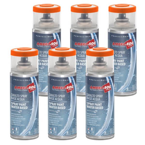 Vernice Spray A Base Acqua Arancio Puro Smalto Metallo Legno Plastica