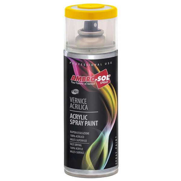 Bomboletta Vernice Spray Brillante Giallo Traffico Interni Esterni Universale