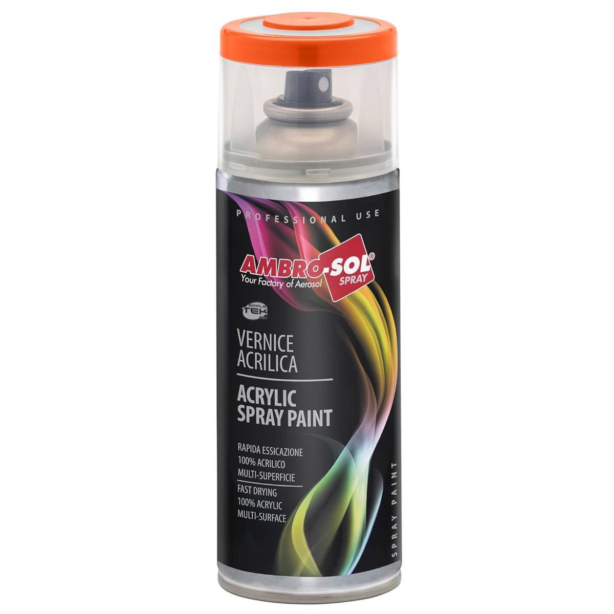 Bomboletta Vernice Spray Brillante Arancio Traffico Interni Esterni Universale-0