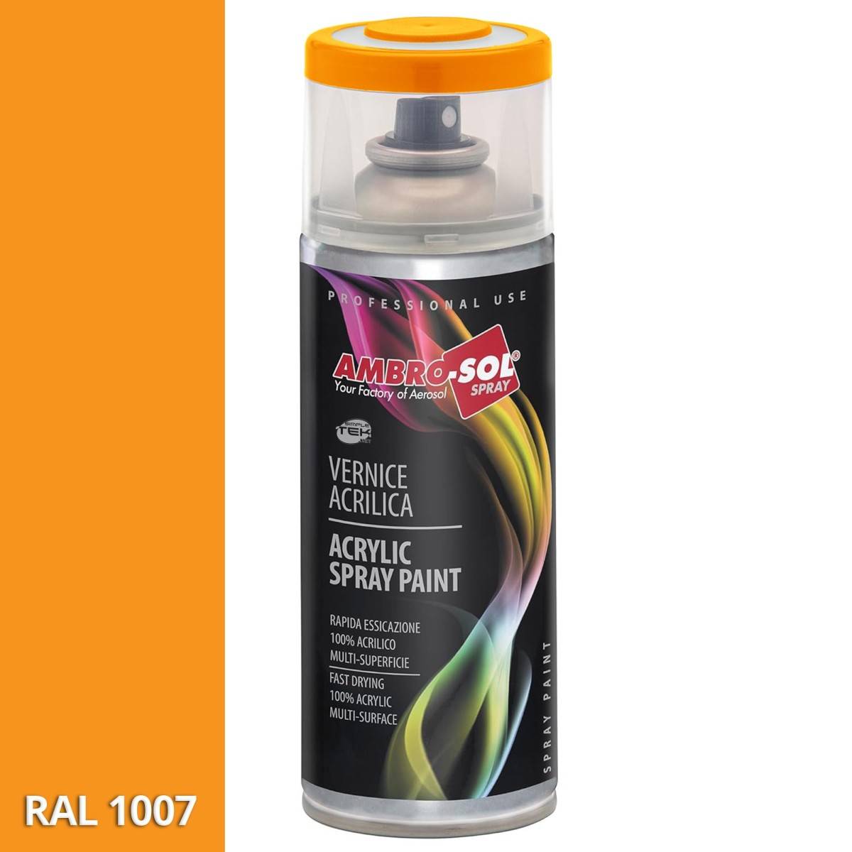 Bomboletta Vernice Spray Brillante Giallo Cromo Interni Esterni Universale 400ml-1