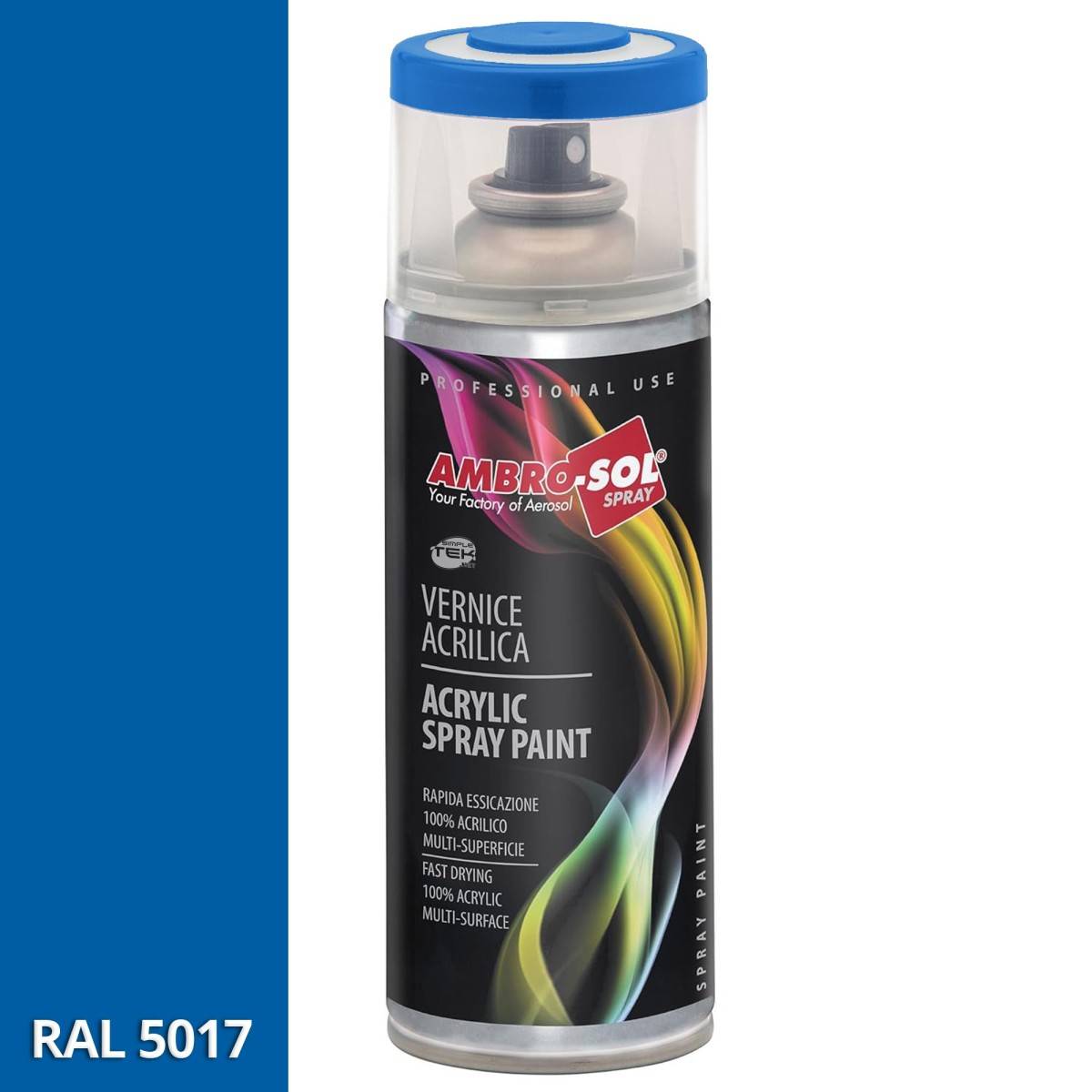 6x Bomboletta Vernice Spray Brillante Blu Traffico Interni Esterni Universale-2
