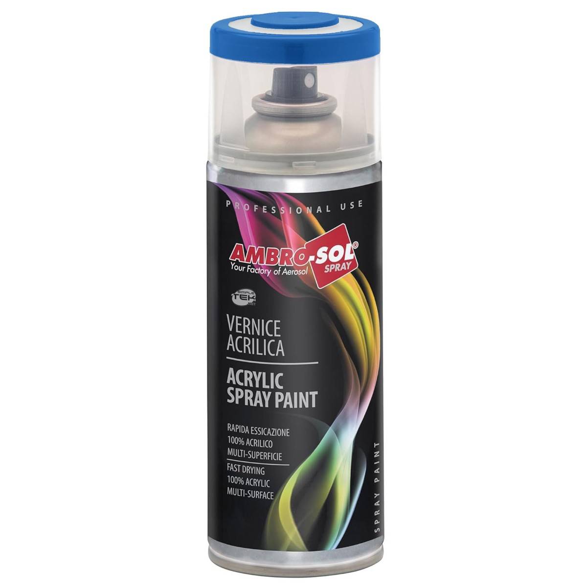 Bomboletta Vernice Spray Brillante Blu Segnale Interni Esterni Universale 400ml-0