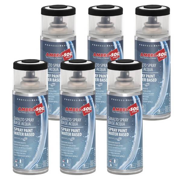 Vernice Spray A Base Acqua Nero Opaco Smalto Metallo Legno Plastica