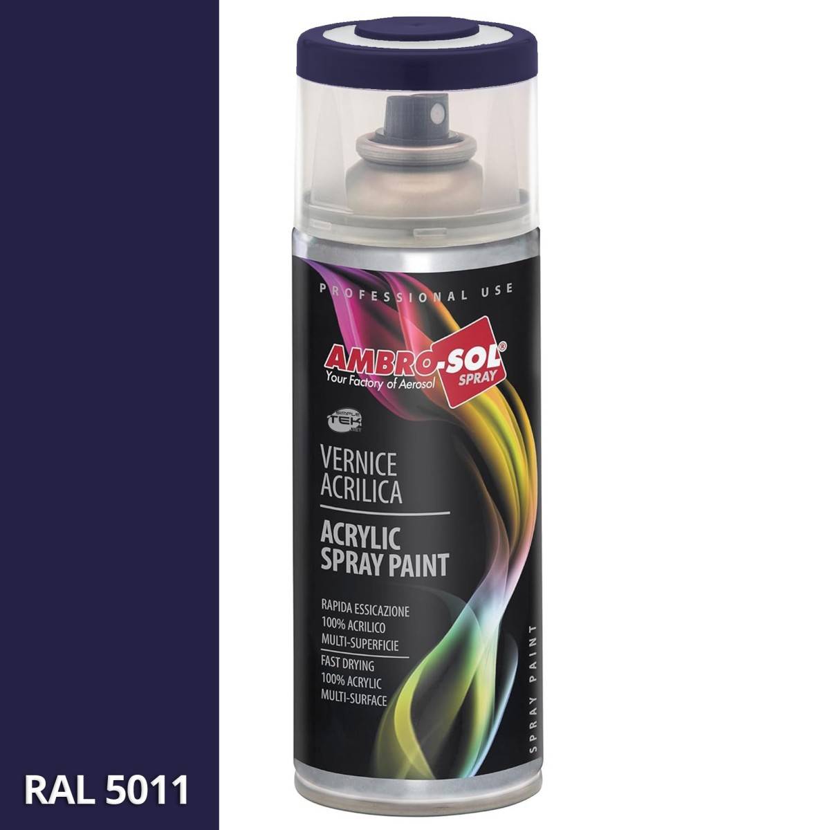 6x Bomboletta Vernice Spray Brillante Blu Acciaio Interni Esterni Universale-2