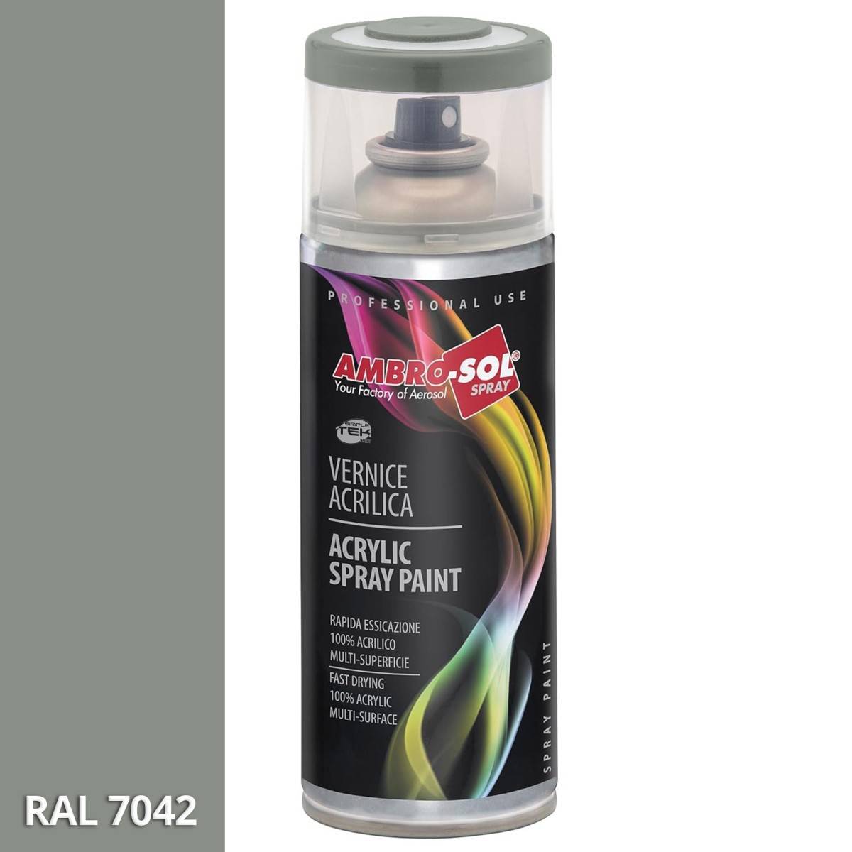 Bomboletta Vernice Spray Brillante Grigio Traffico Interni Esterni Universale-1