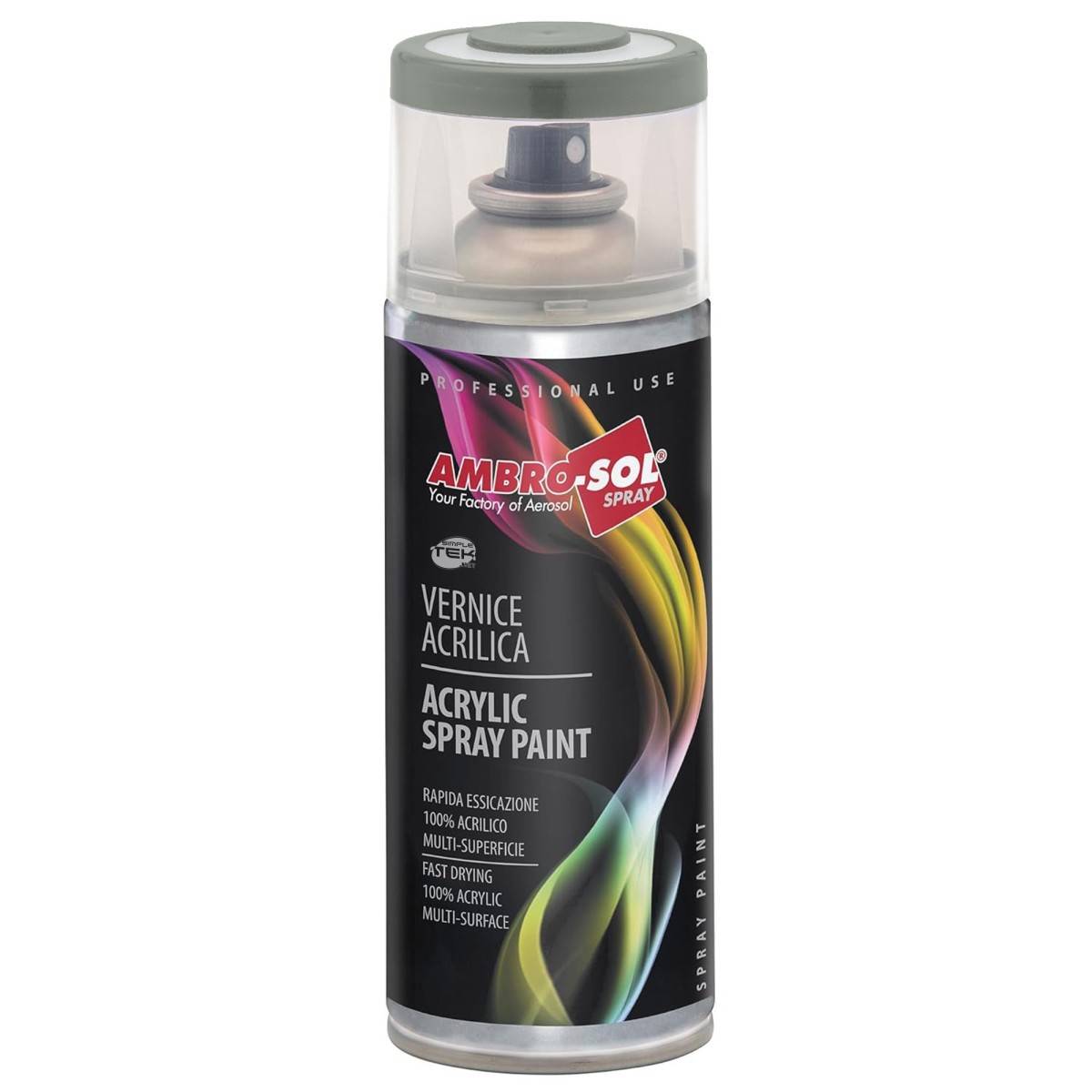 Bomboletta Vernice Spray Brillante Grigio Traffico Interni Esterni Universale-0