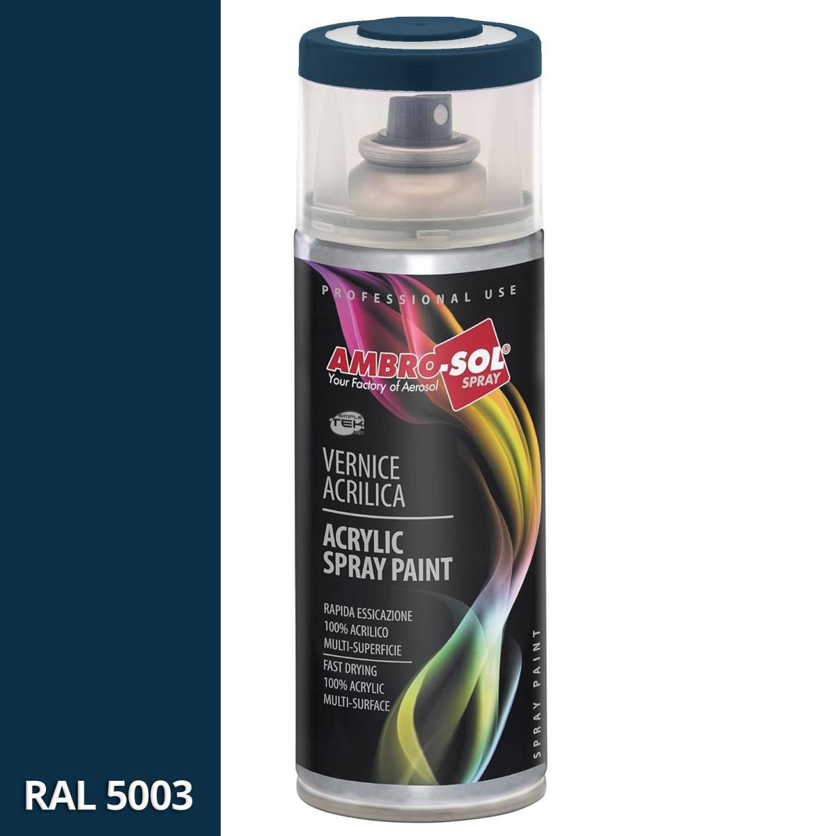 6x Bomboletta Vernice Spray Brillante Blu Zaffiro Interni Esterni Universale-1