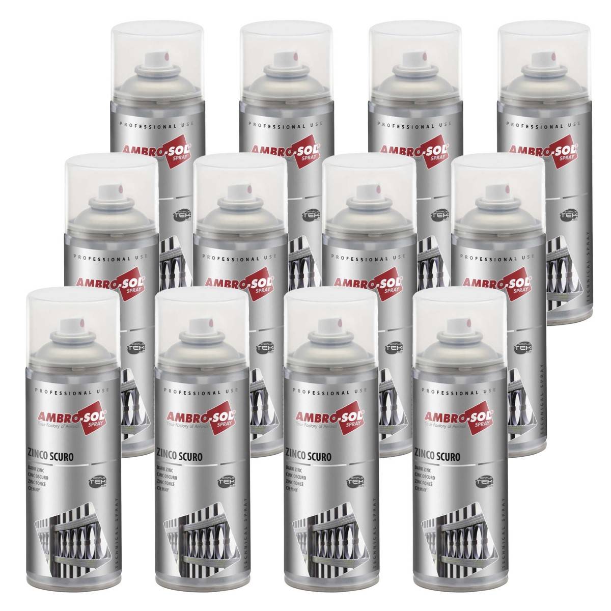 12x Bomboletta Spray Vernice Zincante Zinco Scuro A Freddo Protegge Ossidazione-0