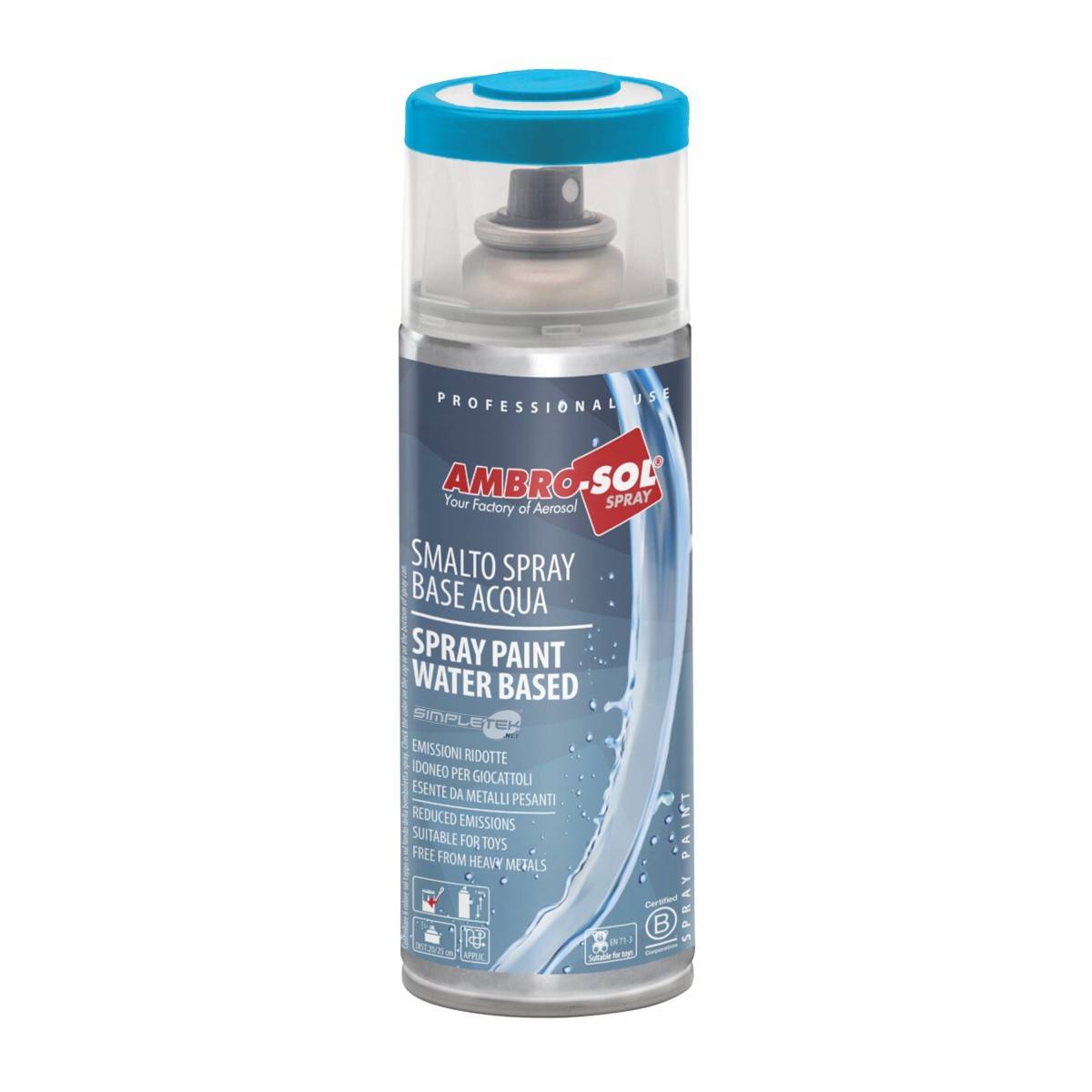 6x Vernice Spray A Base Acqua Blu Luce Smalto Metallo Legno Plastica-1