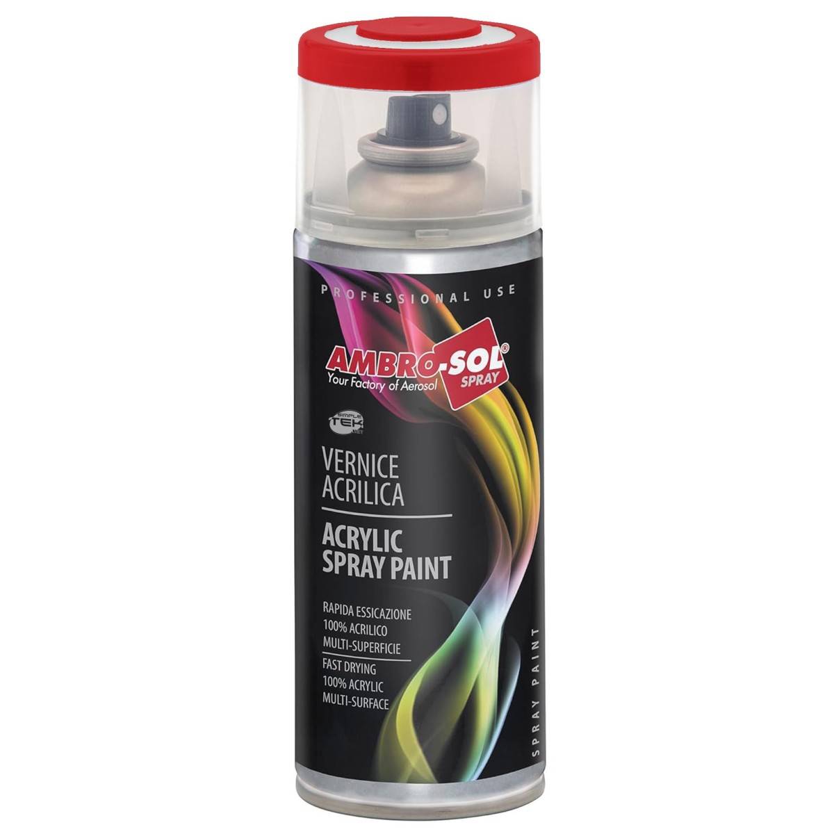 Bomboletta Vernice Spray Brillante Rosso Fuoco Interni Esterni Universale 400ml-0