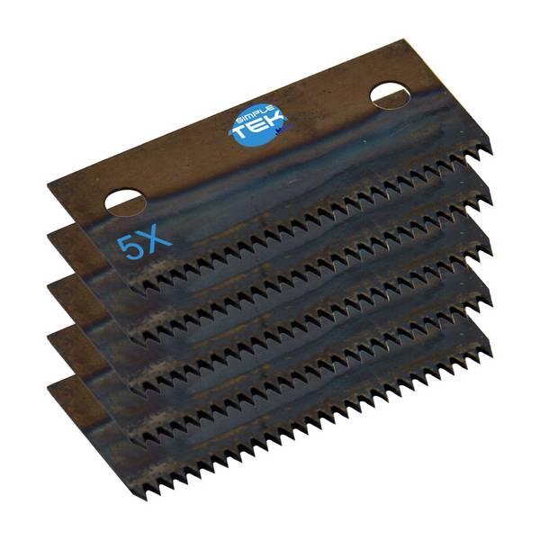 5 X Lame Per Distributori Di Nastro Adesivo 50mm Standard Carta Plastica