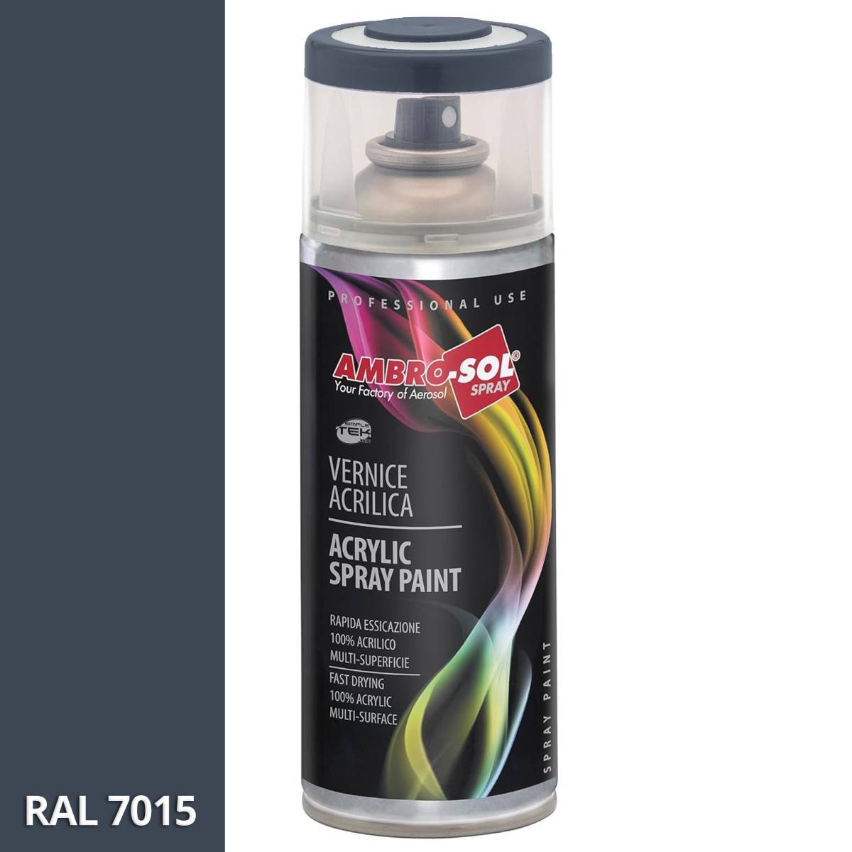 Bomboletta Vernice Spray Brillante Grigio Ardesia Interni Esterni Universale-1