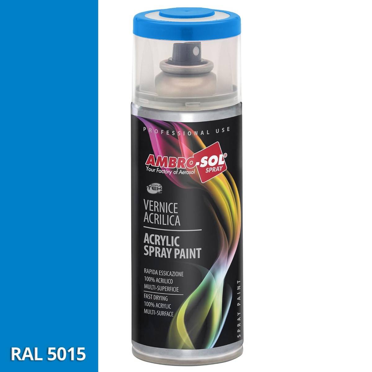Bomboletta Vernice Spray Brillante Azzurro Cielo Interni Esterni Universale-2