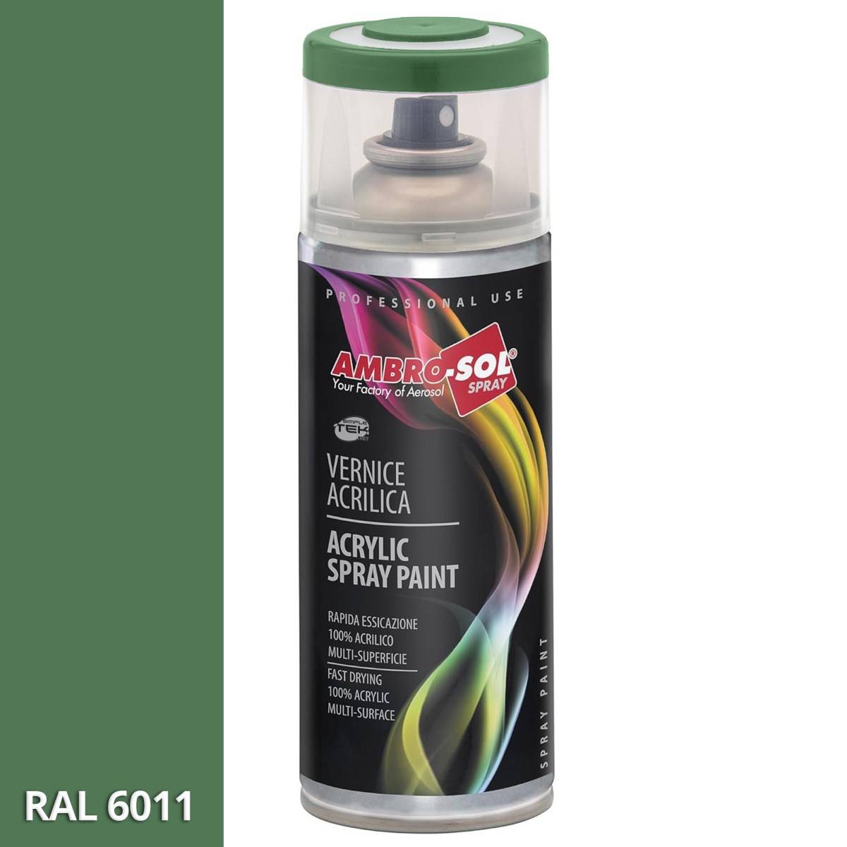 Bomboletta Vernice Spray Brillante Verde Reseda Interni Esterni Universale 400ml-1