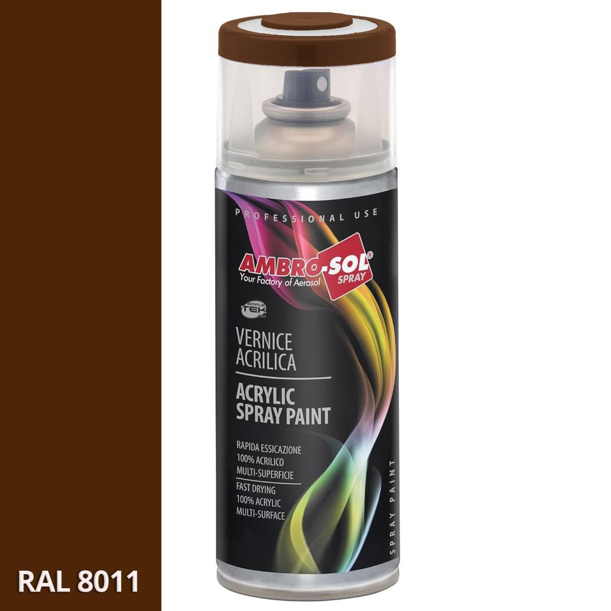 6x Bomboletta Vernice Spray Brillante Marrone Noce Interni Esterni Universale-1