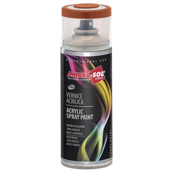 Bomboletta Vernice Spray Brillante Marrone Rame Interni Esterni Universale 400ml