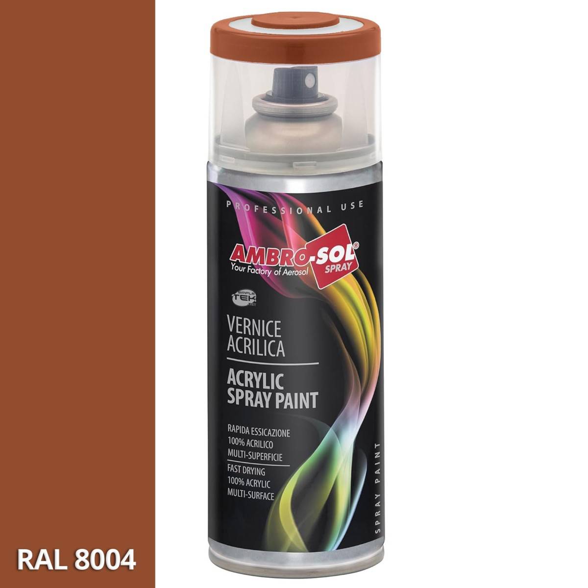 Bomboletta Vernice Spray Brillante Marrone Rame Interni Esterni Universale 400ml-2
