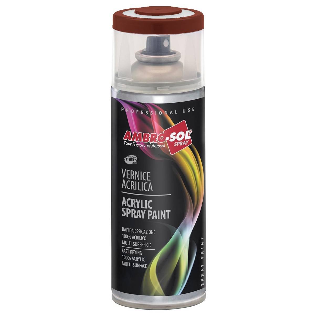 Bomboletta Vernice Spray Brillante Marrone Rosso Interni Esterni Universale-0