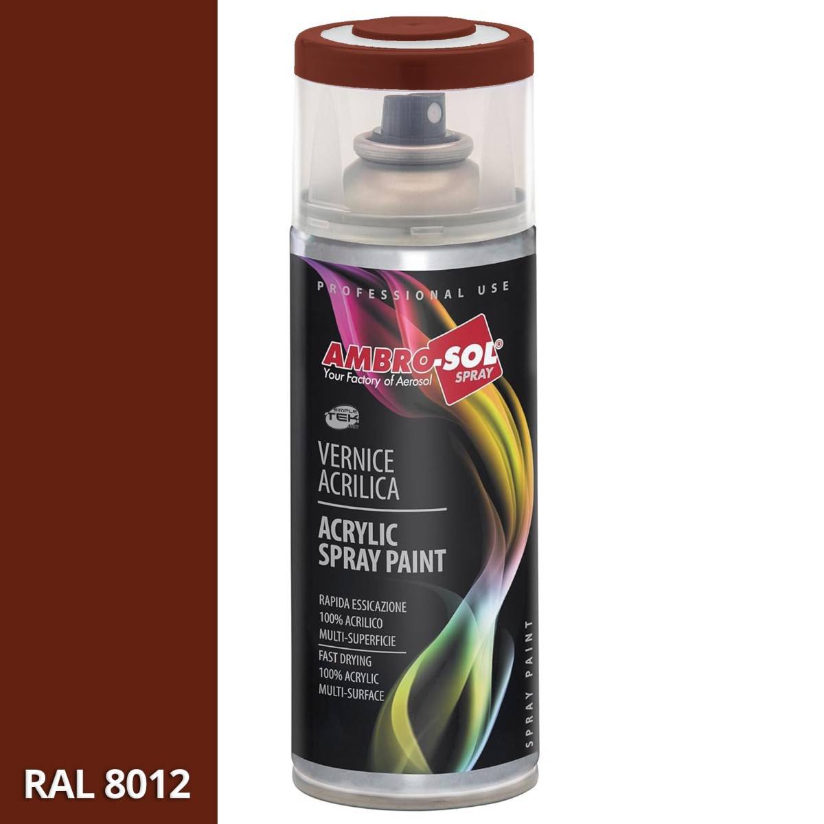 Bomboletta Vernice Spray Brillante Marrone Rosso Interni Esterni Universale-2