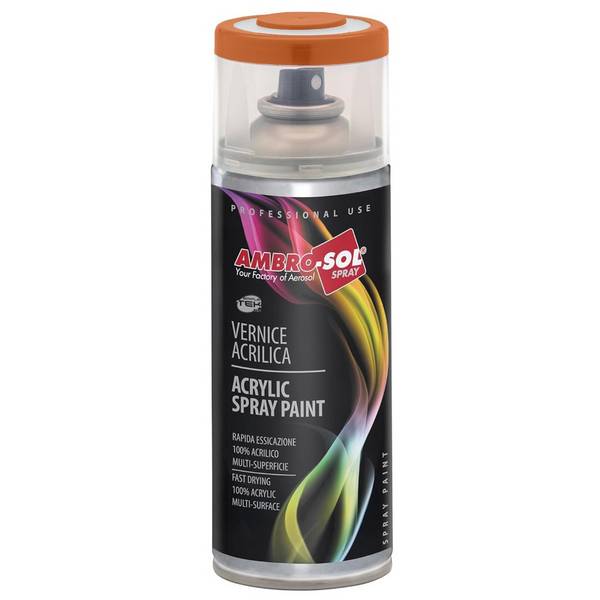 Bomboletta Vernice Spray Brillante Marrone Arancio Interni Esterni Universale