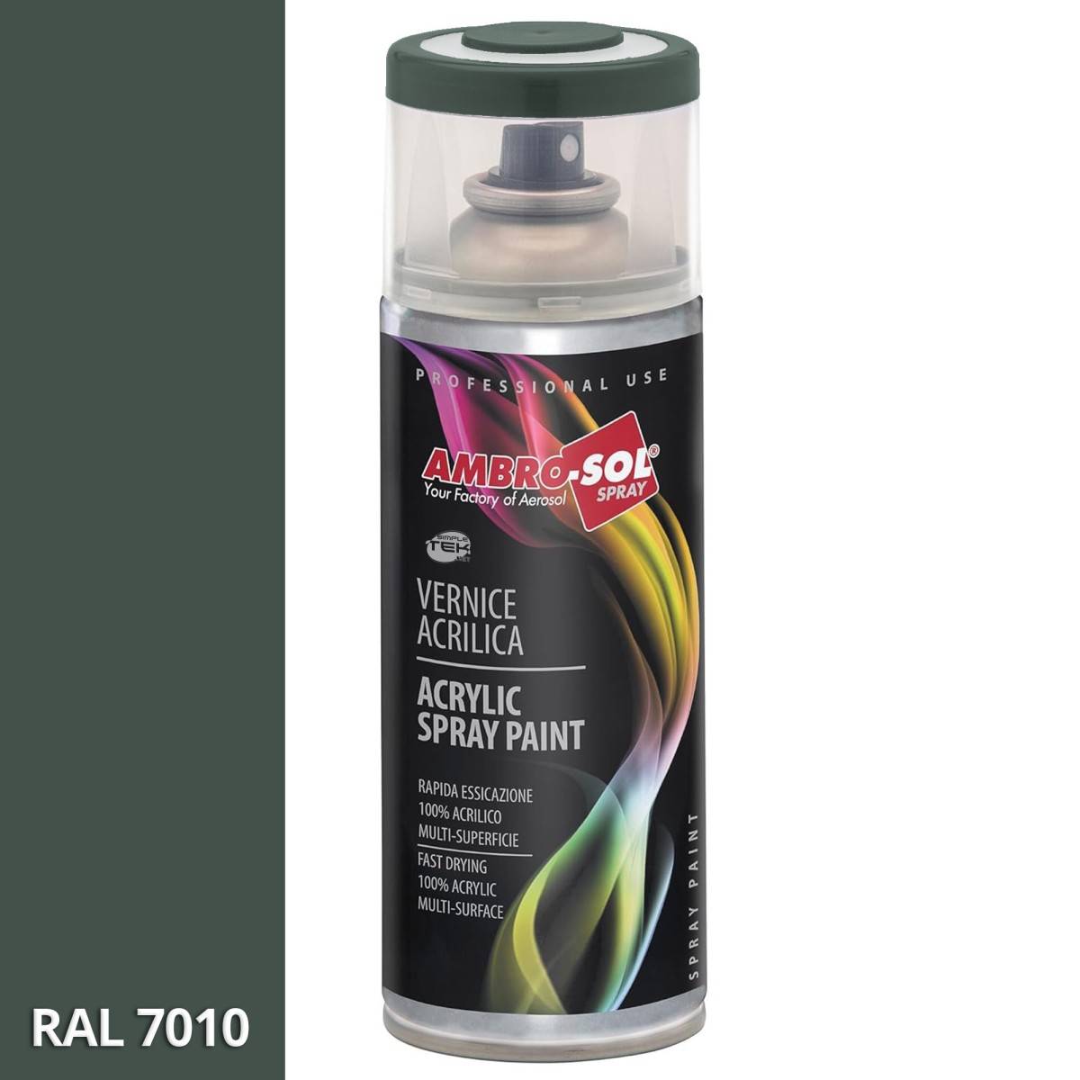 Bomboletta Vernice Spray Brillante Grigio Tenda Interni Esterni Universale 400ml-1