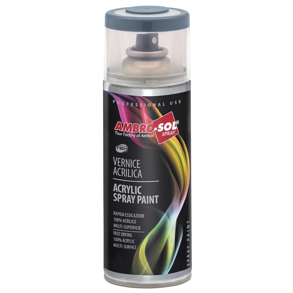 Bomboletta Vernice Spray Brillante Grigio Argento Interni Esterni Universale-0