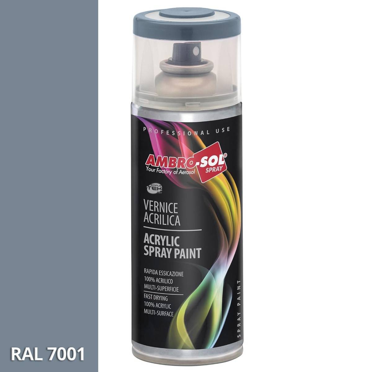 Bomboletta Vernice Spray Brillante Grigio Argento Interni Esterni Universale-2