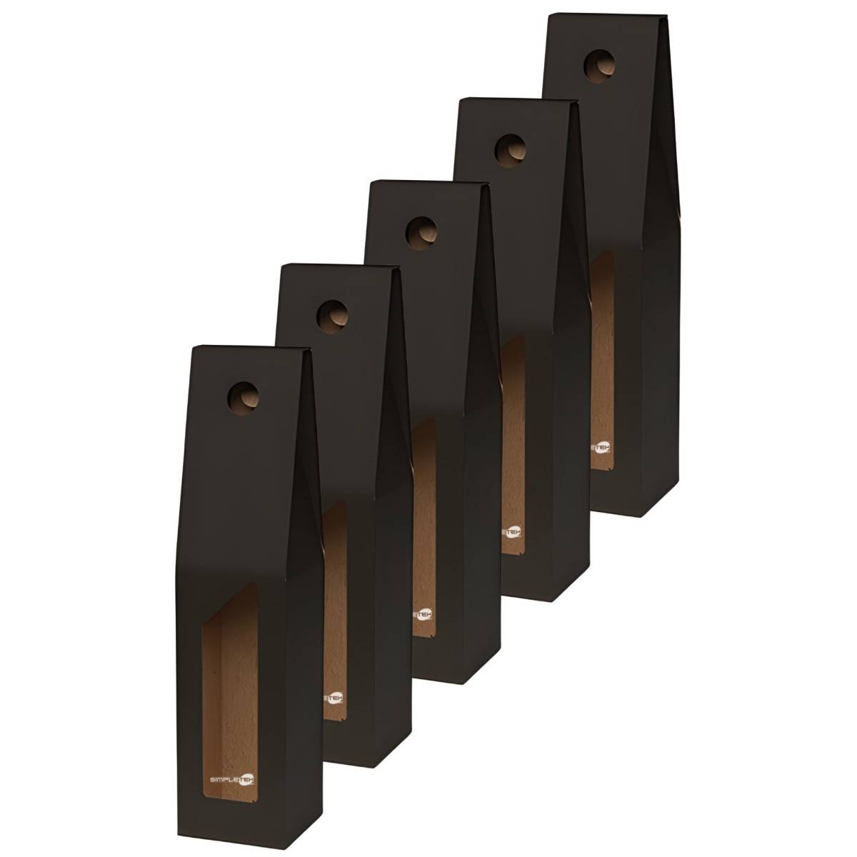 5x Scatola Confezione Regalo Vendita Nera Per Bottiglia Vino Olio Con Finestra-0